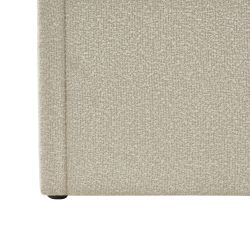 Bettkasten YUME aus beigem Chenille-Stoff 140 x 190 cm, inklusive Lattenrost