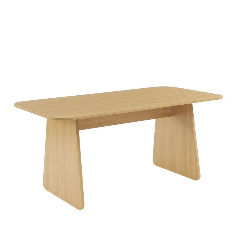 Table à manger LANGO rectangulaire effet chêne 180 cm