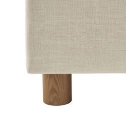 Letto contenitore KORALL 90x190 tessuto beige lino rete inclusa