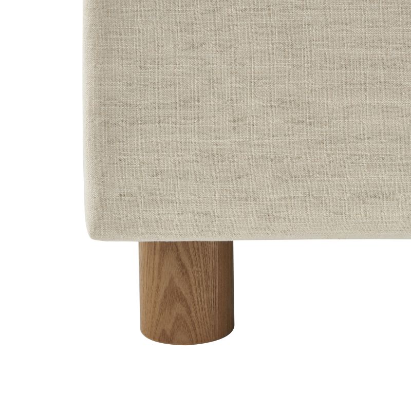 Letto contenitore KORALL 90x190 tessuto beige lino rete inclusa