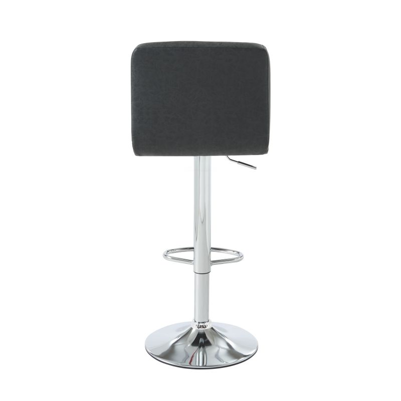 Set di 2 sgabelli da bar GARY in PU nero regolabili