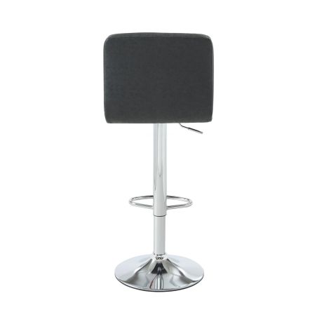 Lot de 2 tabourets de bar GARY en PU noir réglables