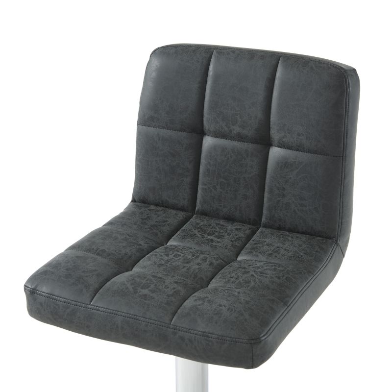 Set di 2 sgabelli da bar GARY in PU nero regolabili