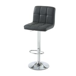 Set di 2 sgabelli da bar GARY in PU nero regolabili