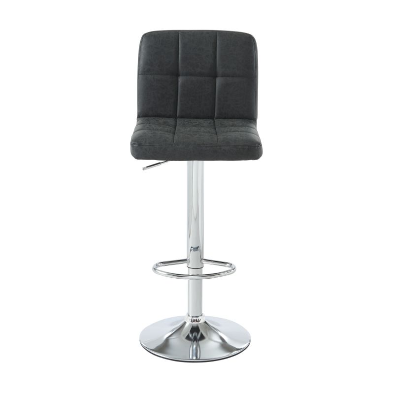 Set di 2 sgabelli da bar GARY in PU nero regolabili