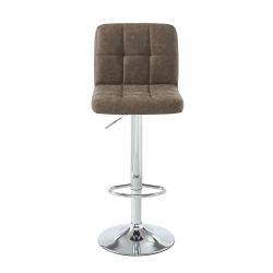 Lot de 2 tabourets de bar GARY en PU marron réglables
