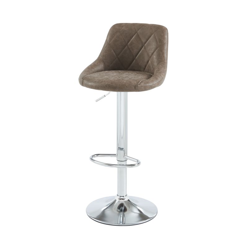 Set di 2 sgabelli da bar MATT in PU marrone regolabili