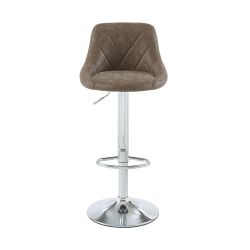 Set di 2 sgabelli da bar MATT in PU marrone regolabili