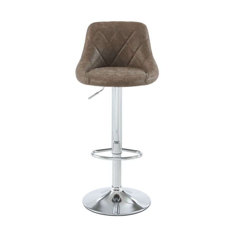 Set di 2 sgabelli da bar MATT in PU marrone regolabili
