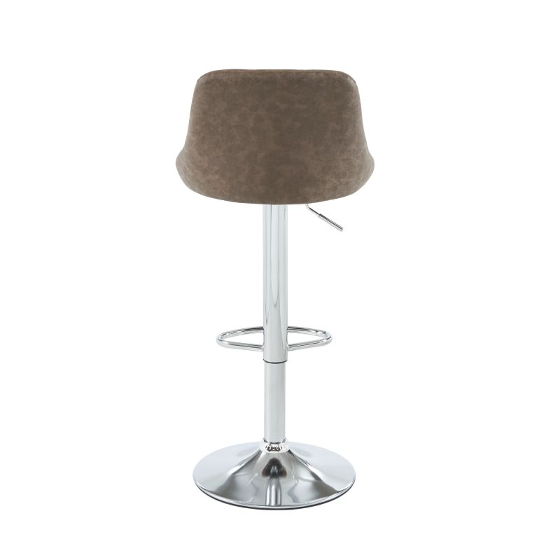 Set di 2 sgabelli da bar MATT in PU marrone regolabili