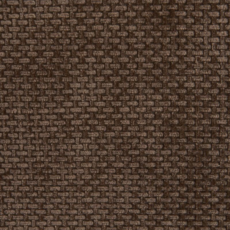 Ensemble banquette et chauffeuse JANIS modulable 3 places tissu chenille marron