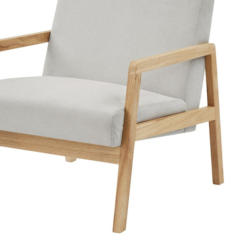 Poltrona BONIFACIO in tessuto grigio chiaro