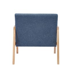 Sessel BONIFACIO aus blauem Stoff