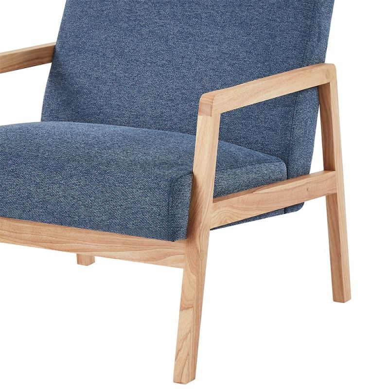 Sessel BONIFACIO aus blauem Stoff
