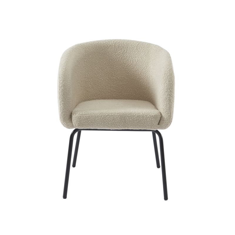 Sessel BELORA aus beigem Bouclé-Stoff