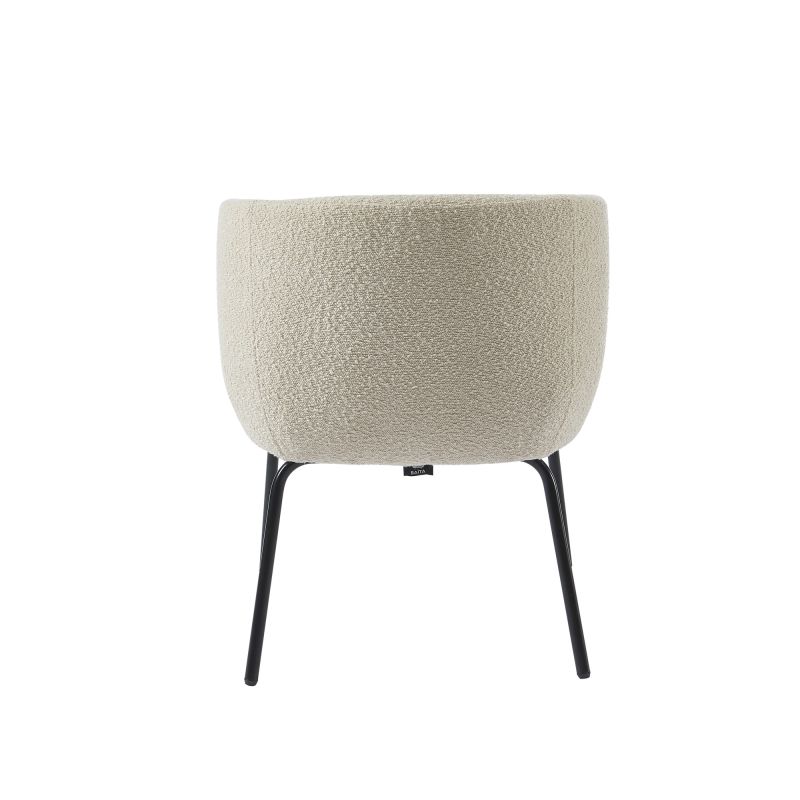 Sessel BELORA aus beigem Bouclé-Stoff