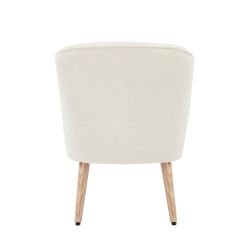 Poltrona TIVOLI in tessuto bouclé bianco