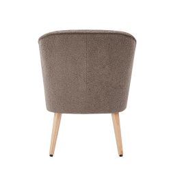 Sessel TIVOLI aus taupefarbenem Bouclé-Stoff