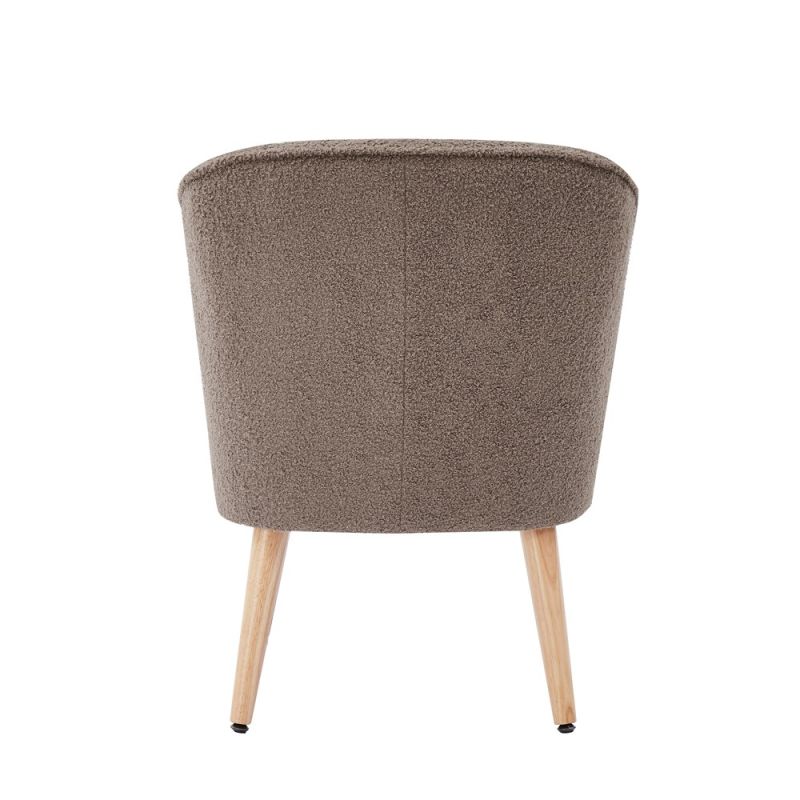 Sessel TIVOLI aus taupefarbenem Bouclé-Stoff