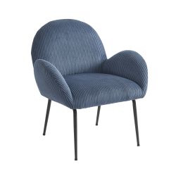 Sessel GINA aus blauem Cord