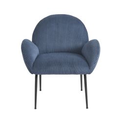 Sessel GINA aus blauem Cord