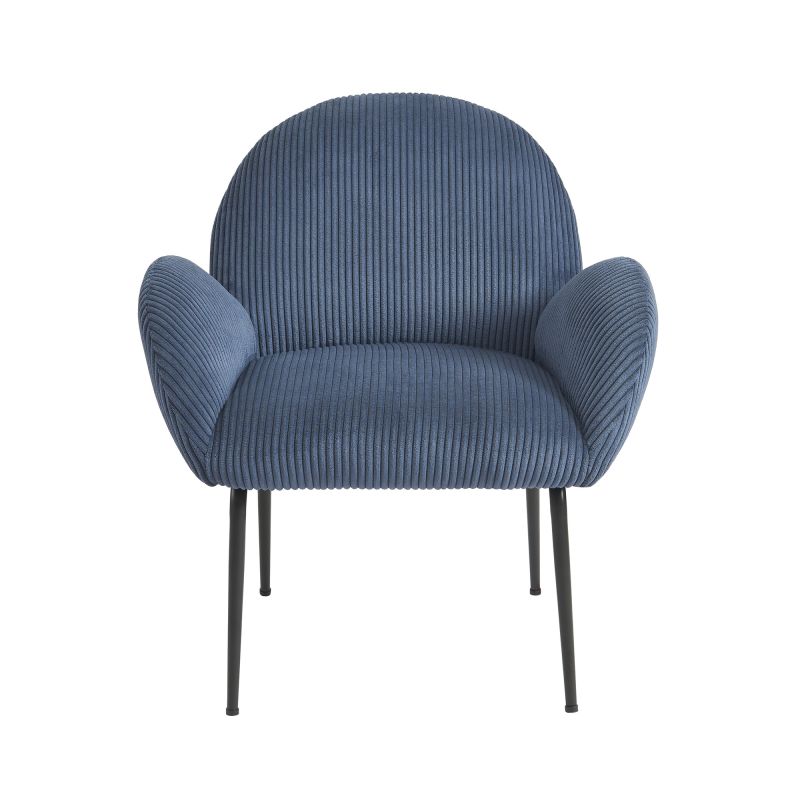 Sessel GINA aus blauem Cord