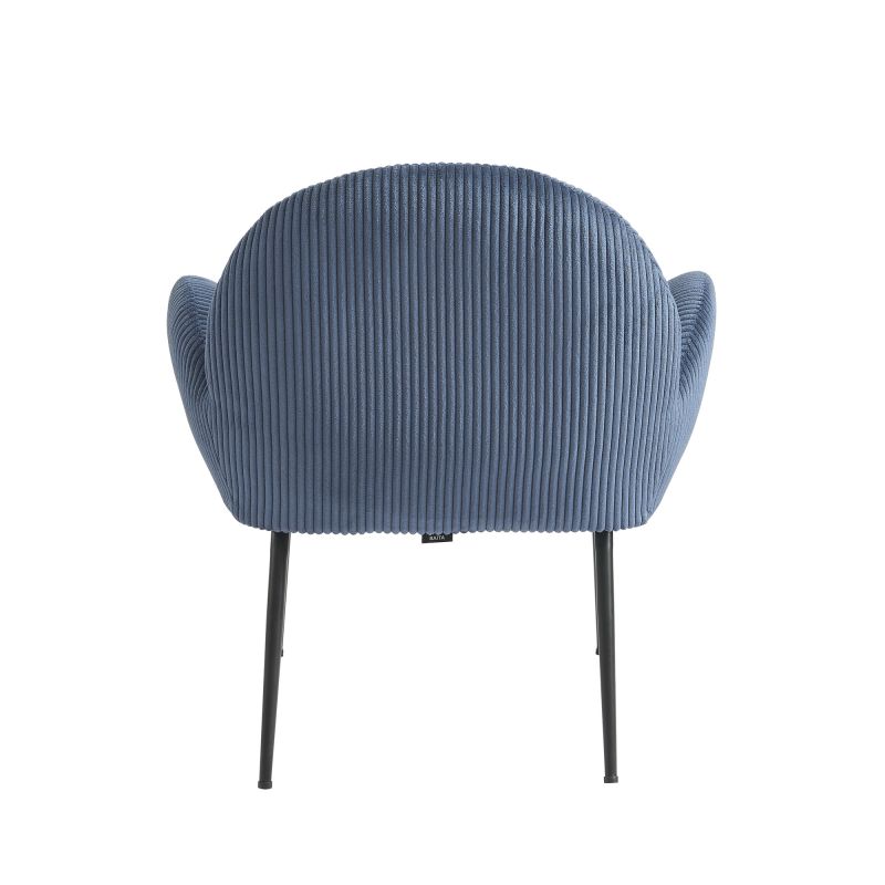 Sessel GINA aus blauem Cord