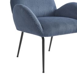 Sessel GINA aus blauem Cord