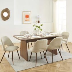 Rechteckiger Esstisch LANGO in Nussbaumoptik 180 cm