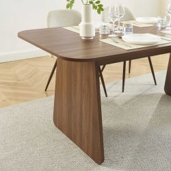 Rechteckiger Esstisch LANGO in Nussbaumoptik 180 cm