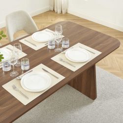 Rechteckiger Esstisch LANGO in Nussbaumoptik 180 cm