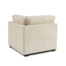 Poltrona angolare BILLIE 1 posto in tessuto ciniglia beige