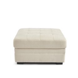Pouf BILLIE in tessuto ciniglia beige