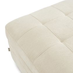 Pouf BILLIE in tessuto ciniglia beige