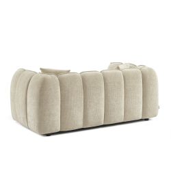 Gerades Sofa MATILDA 2-Sitzer mit beigem Chenille-Stoff