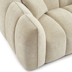 Gerades Sofa MATILDA 2-Sitzer mit beigem Chenille-Stoff