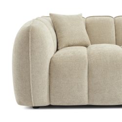 Gerades Sofa MATILDA 2-Sitzer mit beigem Chenille-Stoff