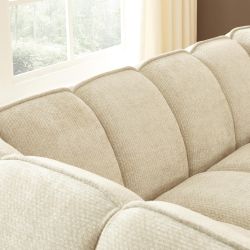 Gerades Sofa MATILDA 2-Sitzer mit beigem Chenille-Stoff