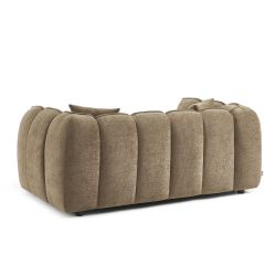 Gerades Sofa MATILDA 2-Sitzer mit braunem Chenille-Stoff