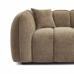 Gerades Sofa MATILDA 2-Sitzer mit braunem Chenille-Stoff