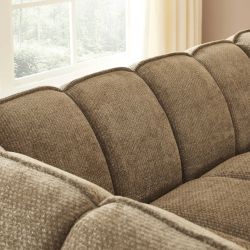 Gerades Sofa MATILDA 2-Sitzer mit braunem Chenille-Stoff