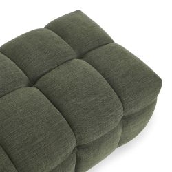 Pouf MOODY tissu lin vert