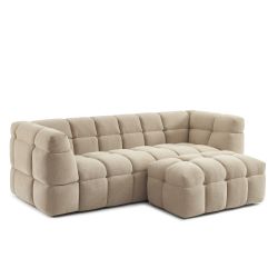 Pouf MOODY tissu lin beige