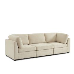 Sessel BILLIE 1-Sitzer, Stoff Chenille beige