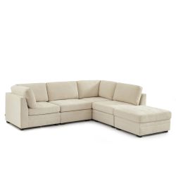 Sessel BILLIE 1-Sitzer, Stoff Chenille beige
