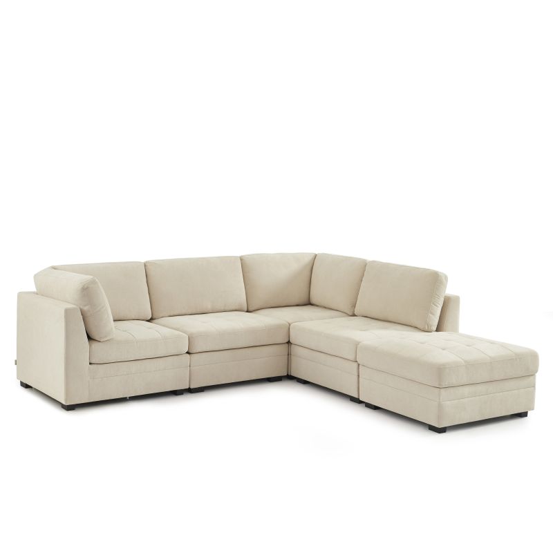 Sessel BILLIE 1-Sitzer, Stoff Chenille beige