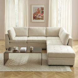 Sessel BILLIE 1-Sitzer, Stoff Chenille beige