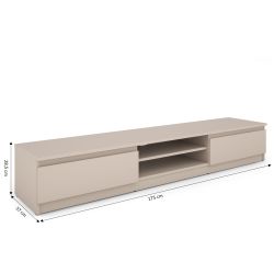 Meuble TV SNORRI cachemire 2 portes 175cm