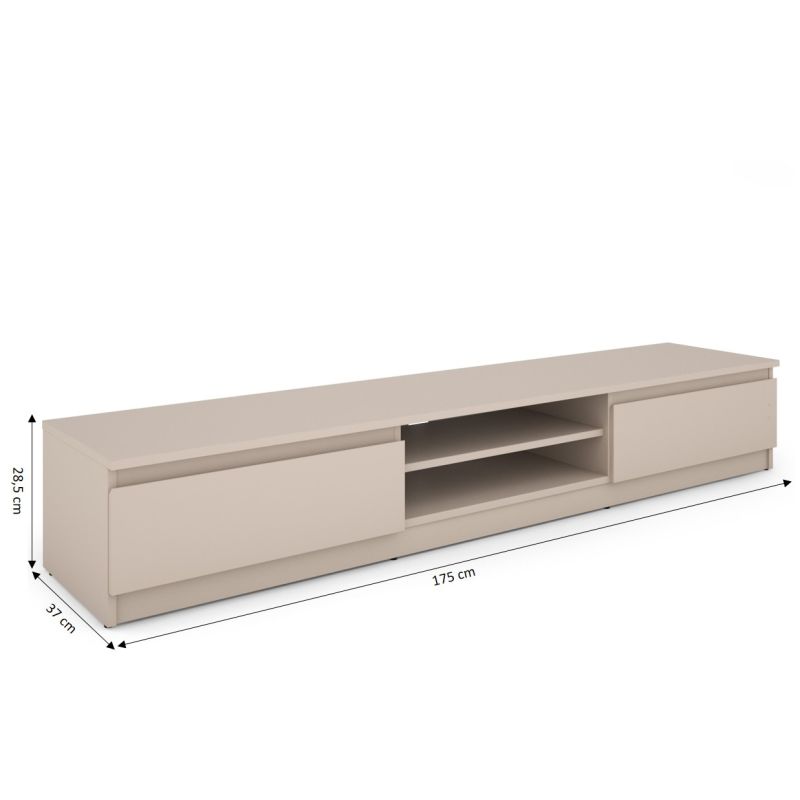 Meuble TV SNORRI cachemire 2 portes 175cm