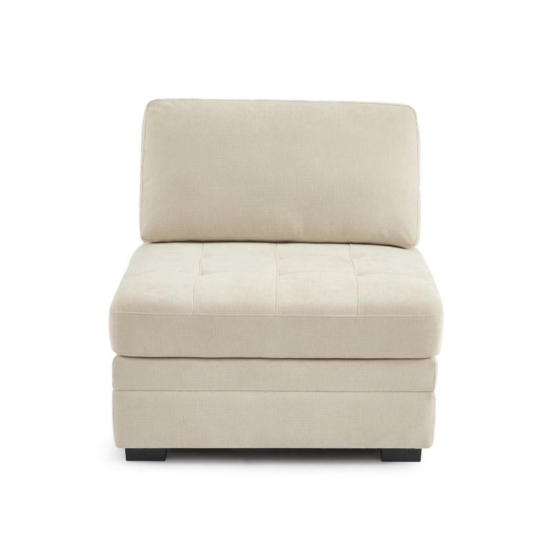 Sessel BILLIE 1-Sitzer, Stoff Chenille beige